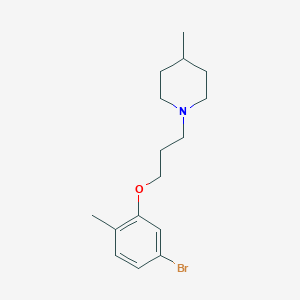 molecular formula C16H24BrNO B1446118 1-(3-(5-溴-2-甲基苯氧基)丙基)-4-甲基哌啶 CAS No. 1704065-44-0