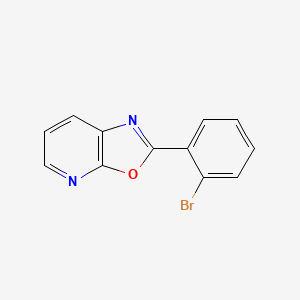 molecular formula C12H7BrN2O B14461228 2-(2-Bromophenyl)[1,3]oxazolo[5,4-b]pyridine CAS No. 67588-13-0