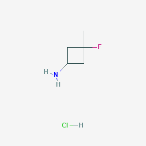 molecular formula C5H11ClFN B1446123 3-氟-3-甲基环丁-1-胺盐酸盐 CAS No. 1638768-85-0