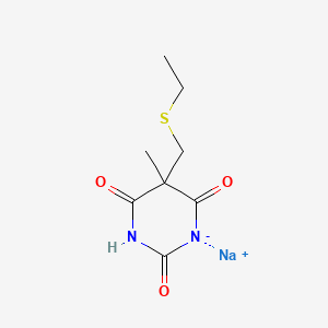 5-(Ethylthiomethyl)-5-methylbarbituric acid sodium salt