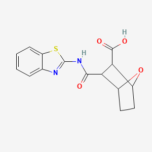 7-Oxabicyclo(2.2.1)heptane-2-carboxylic acid, 3-(N-(2-benzothiazolyl)carbamoyl)-