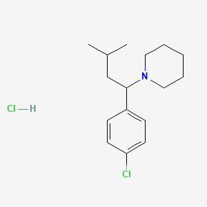 1-(1-(p-Chlorophenyl)-3-methylbutyl)piperidine hydrochloride