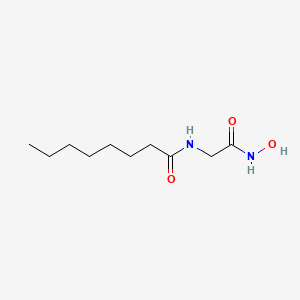 molecular formula C10H20N2O3 B14461322 Octanamide, N-(2-(hydroxyamino)-2-oxoethyl)- CAS No. 73912-91-1