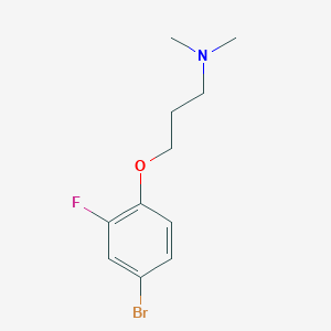 molecular formula C11H15BrFNO B1446145 3-(4-bromo-2-fluorophenoxy)-N,N-dimethylpropan-1-amine CAS No. 1704065-19-9