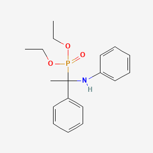 Phosphonic acid, [1-phenyl-1-(phenylamino)ethyl]-, diethyl ester