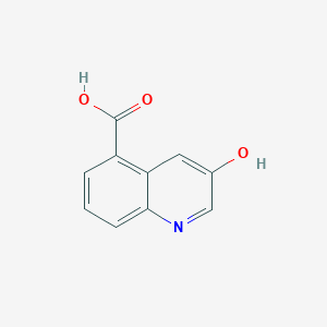 molecular formula C10H7NO3 B1446152 3-羟基喹啉-5-羧酸 CAS No. 1261784-25-1