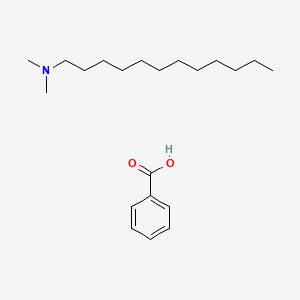 molecular formula C21H37NO2 B14461616 1-Dodecanamine, N,N-dimethyl-, benzoate CAS No. 68473-31-4