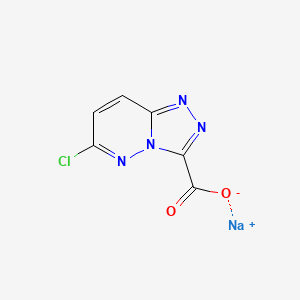 molecular formula C6H2ClN4NaO2 B1446175 6-氯-[1,2,4]三唑并[4,3-b]哒嗪-3-羧酸钠 CAS No. 1630906-50-1