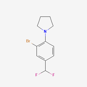 B1446179 1-(2-Bromo-4-(difluoromethyl)phenyl)pyrrolidine CAS No. 1704073-19-7