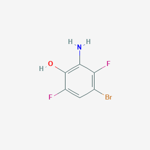 molecular formula C6H4BrF2NO B1446198 2-氨基-4-溴-3,6-二氟苯酚 CAS No. 2088851-52-7