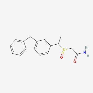 2-((1-(9H-Fluoren-2-yl)ethyl)sulfinyl)acetamide