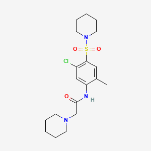 1-Piperidineacetamide, N-(5-chloro-2-methyl-4-(1-piperidinylsulfonyl)phenyl)-