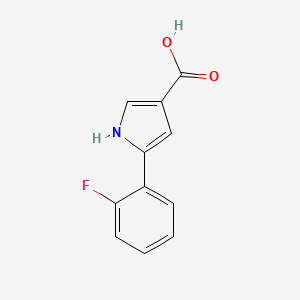 molecular formula C11H8FNO2 B1446206 5-(2-氟苯基)-1H-吡咯-3-羧酸 CAS No. 1883595-38-7