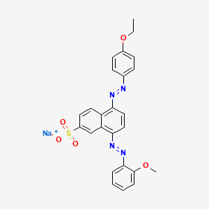 molecular formula C25H21N4NaO5S B14462121 Sodium 5-((4-ethoxyphenyl)azo)-8-((2-methoxyphenyl)azo)naphthalene-2-sulphonate CAS No. 68227-62-3