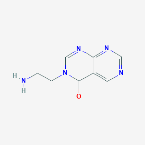 molecular formula C8H9N5O B1446214 3-(2-aminoethyl)pyrimido[4,5-d]pyrimidin-4(3H)-one CAS No. 1934943-45-9