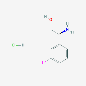 molecular formula C8H11ClINO B1446217 (2S)-2-Amino-2-(3-iodophenyl)-ethan-1-ol hydrochloride CAS No. 1212940-65-2