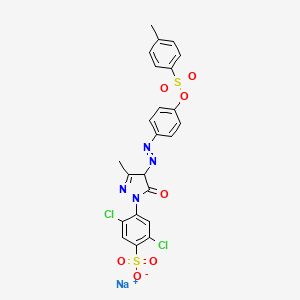 Benzenesulfonic acid, 2,5-dichloro-4-[4,5-dihydro-3-methyl-4-[[4-[[(4-methylphenyl)sulfonyl]oxy]phenyl]azo]-5-oxo-1H-pyrazol-1-yl]-, sodium salt