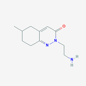 B1446220 2-(2-aminoethyl)-6-methyl-5,6,7,8-tetrahydrocinnolin-3(2H)-one CAS No. 1443290-32-1