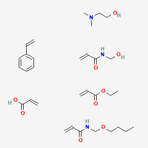 N-(butoxymethyl)prop-2-enamide;2-(dimethylamino)ethanol;ethyl prop-2-enoate;N-(hydroxymethyl)prop-2-enamide;prop-2-enoic acid;styrene