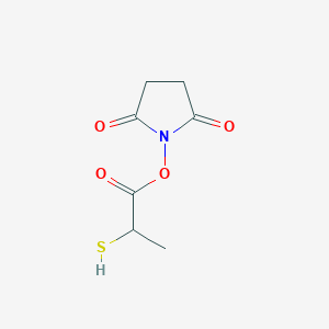 molecular formula C7H9NO4S B14462219 1-[(2-Sulfanylpropanoyl)oxy]pyrrolidine-2,5-dione CAS No. 68181-18-0