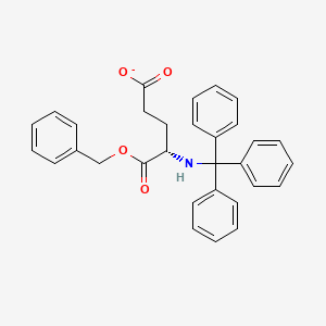 1,1',1''-({[(2S)-1-(Benzyloxy)-4-carboxylato-1-oxobutan-2-yl]amino}methanetriyl)tribenzene