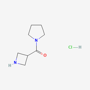 molecular formula C8H15ClN2O B1446225 氮杂环-3-基(吡咯烷-1-基)甲酮盐酸盐 CAS No. 1820707-48-9