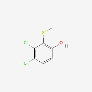 molecular formula C7H6Cl2OS B14462256 3,4-Dichloro-2-(methylsulfanyl)phenol CAS No. 71750-46-4