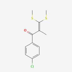 2-Propen-1-one, 1-(4-chlorophenyl)-2-methyl-3,3-bis(methylthio)-