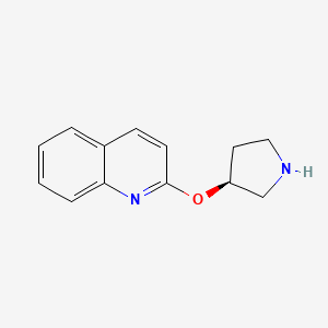 B1446229 S 2-(Pyrrolidin-3-yloxy)-quinoline CAS No. 2206200-20-4