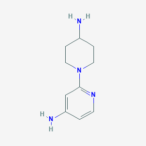 molecular formula C10H16N4 B1446231 2-(4-氨基哌啶-1-基)吡啶-4-胺 CAS No. 1934924-19-2