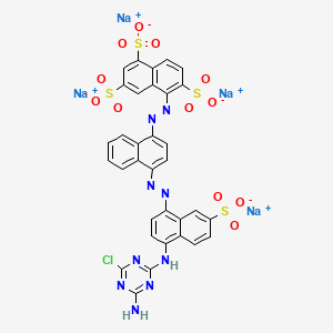 1,3,6-Naphthalenetrisulfonic acid, 5-((4-((4-((4-amino-6-chloro-1,3,5-triazin-2-yl)amino)-7-sulfo-1-naphthalenyl)azo)-1-naphthalenyl)azo)-, tetrasodium salt