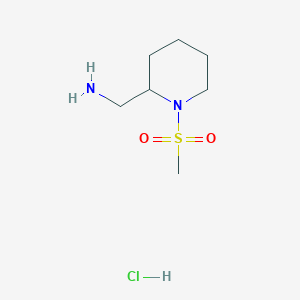 molecular formula C7H17ClN2O2S B1446251 (1-甲磺酰基哌啶-2-基)甲胺盐酸盐 CAS No. 1091613-74-9
