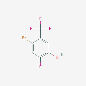 molecular formula C7H3BrF4O B1446253 4-溴-2-氟-5-(三氟甲基)苯酚 CAS No. 1805552-60-6