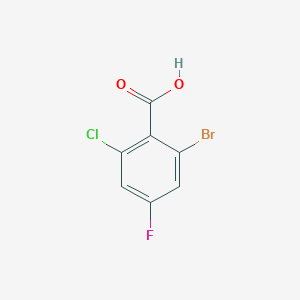 molecular formula C7H3BrClFO2 B1446257 2-Brom-6-chlor-4-fluorbenzoesäure CAS No. 1695489-54-3