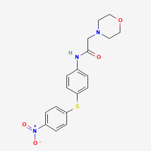 4-Morpholineacetamide, N-(4-((4-nitrophenyl)thio)phenyl)-