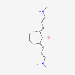 2,7-Bis[3-(dimethylamino)prop-2-en-1-ylidene]cycloheptan-1-one