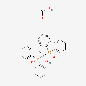 molecular formula C28H28O5P2 B14462778 Acetic acid;1,1-bis(diphenylphosphoryl)ethanol CAS No. 65988-97-8