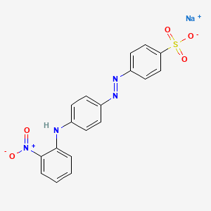 Benzenesulfonic acid, 4-[[4-[(2-nitrophenyl)amino]phenyl]azo]-, monosodium salt