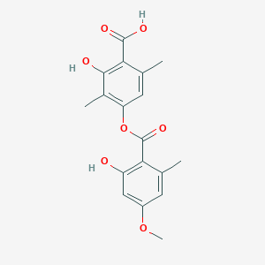 2-Hydroxy-4-[(2-hydroxy-4-methoxy-6-methylbenzoyl)oxy]-3,6-dimethylbenzoic acid