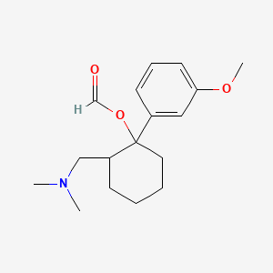 molecular formula C17H25NO3 B14462828 2-(Dimethylaminomethyl)-1-(m-methoxyphenyl)cyclohexanol formate CAS No. 73806-48-1