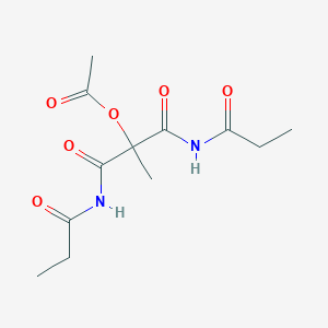 2-Methyl-1,3-dioxo-1,3-dipropanamidopropan-2-yl acetate