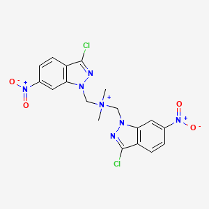 Bis[(3-chloro-6-nitroindazol-1-yl)methyl]-dimethylazanium