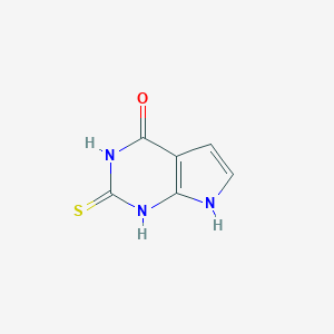 molecular formula C6H5N3OS B014463 2-Mercapto-3H-pyrrolo[2,3-D]pyrimidin-4(7H)-one CAS No. 67831-84-9