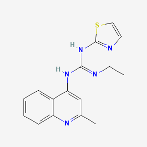 Guanidine, 1-ethyl-2-(2-methyl-4-quinolyl)-3-(2-thiazolyl)-