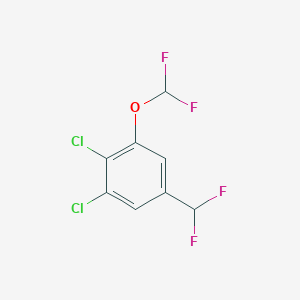 molecular formula C8H4Cl2F4O B1446308 3,4-Dichloro-5-(difluoromethoxy)benzodifluoride CAS No. 1806275-51-3