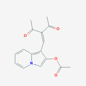 1-(2-Acetyl-3-oxobut-1-en-1-yl)indolizin-2-yl acetate