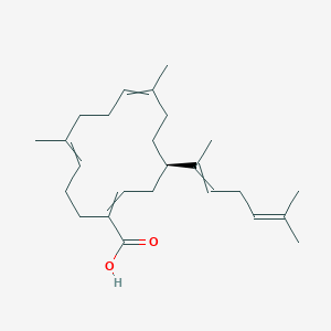 (4R)-7,11-dimethyl-4-(6-methylhepta-2,5-dien-2-yl)cyclotetradeca-1,7,11-triene-1-carboxylic acid