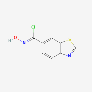 molecular formula C8H5ClN2OS B1446318 N-羟基苯并[d]噻唑-6-甲酰亚胺氯 CAS No. 1956426-73-5