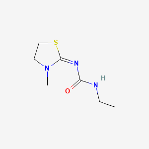 N-Ethyl-N'-(3-methyl-2-thiazolidinylidene)urea