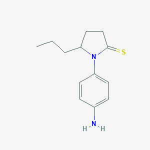 molecular formula C13H18N2S B144632 1-(4-Aminophenyl)-5-propylpyrrolidine-2-thione CAS No. 126356-18-1